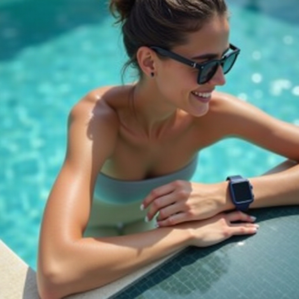 montre connectée femme piscine